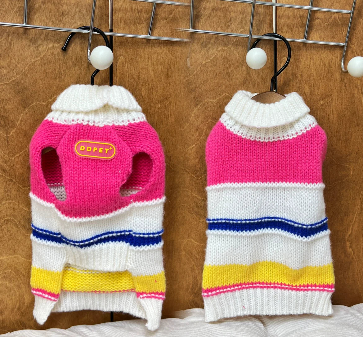 Cute French Fries Printed Soft Cotton Pet Sweater High Quality Design Dog Jacket Small Animal Clothing for Cats