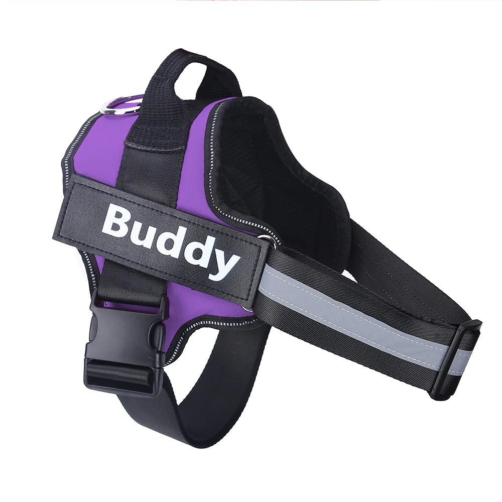 Personalized Dog Harness NO PULL Reflective Breathable Pet Harness Vest For Small Large Dog Outdoor Walk Training Accessories