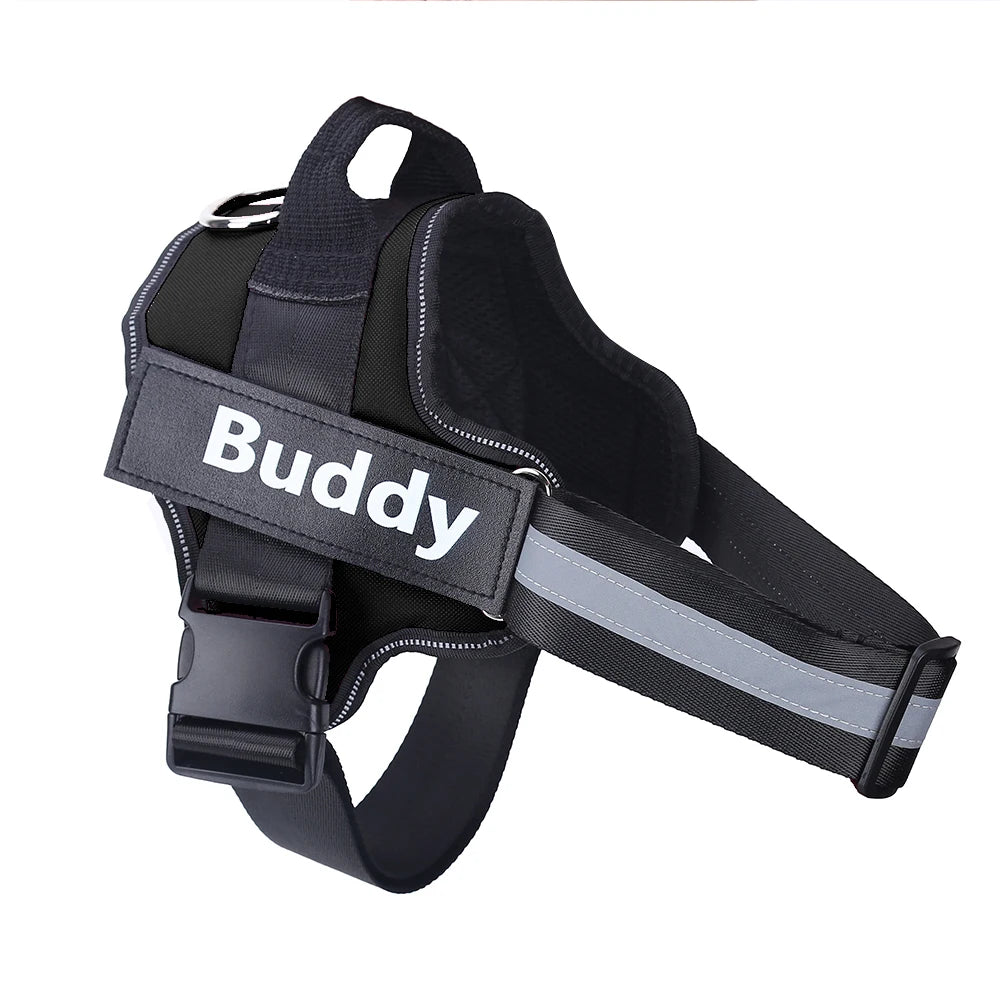 Personalized Dog Harness NO PULL Reflective Breathable Pet Harness Vest For Small Large Dog Outdoor Walk Training Accessories