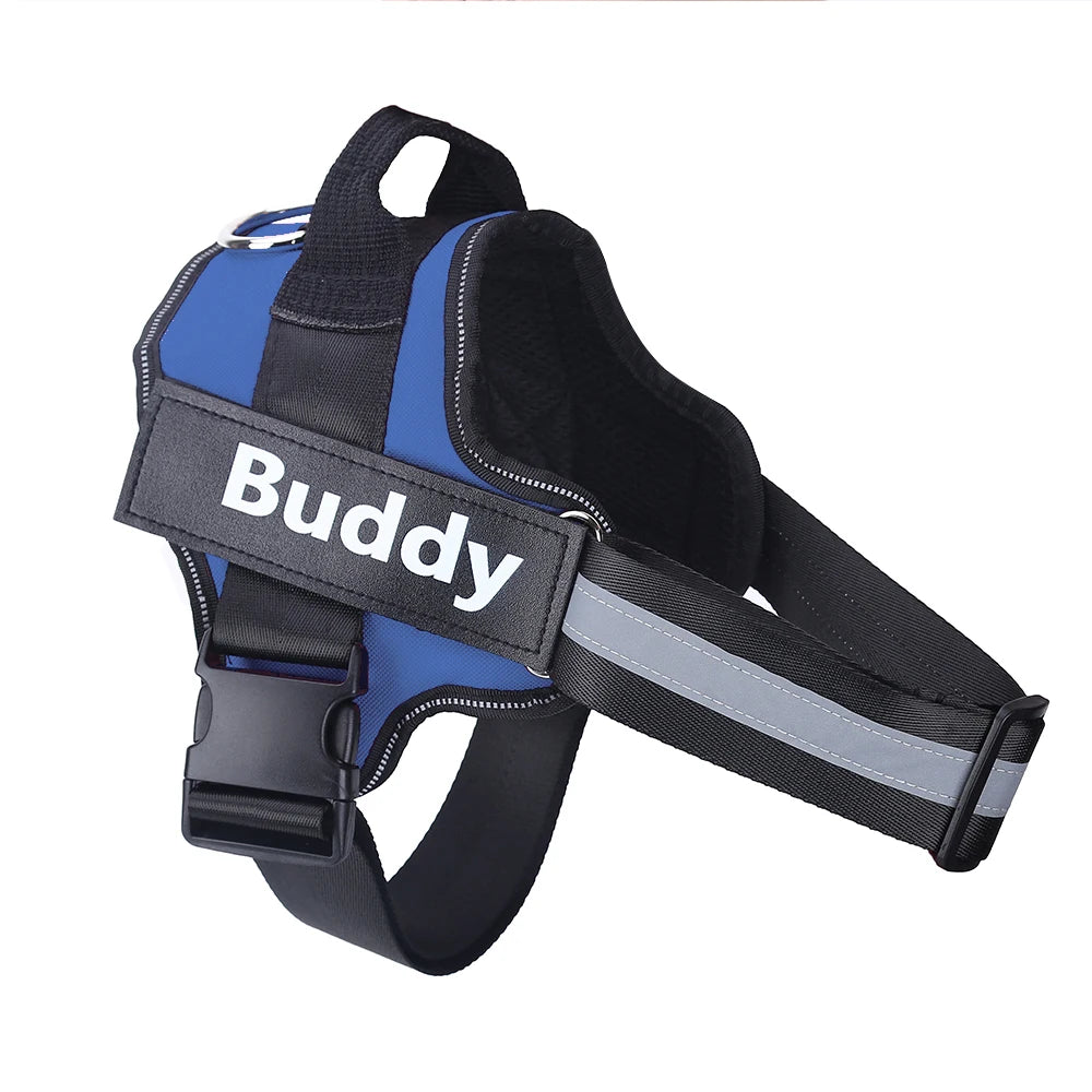 Personalized Dog Harness NO PULL Reflective Breathable Pet Harness Vest For Small Large Dog Outdoor Walk Training Accessories
