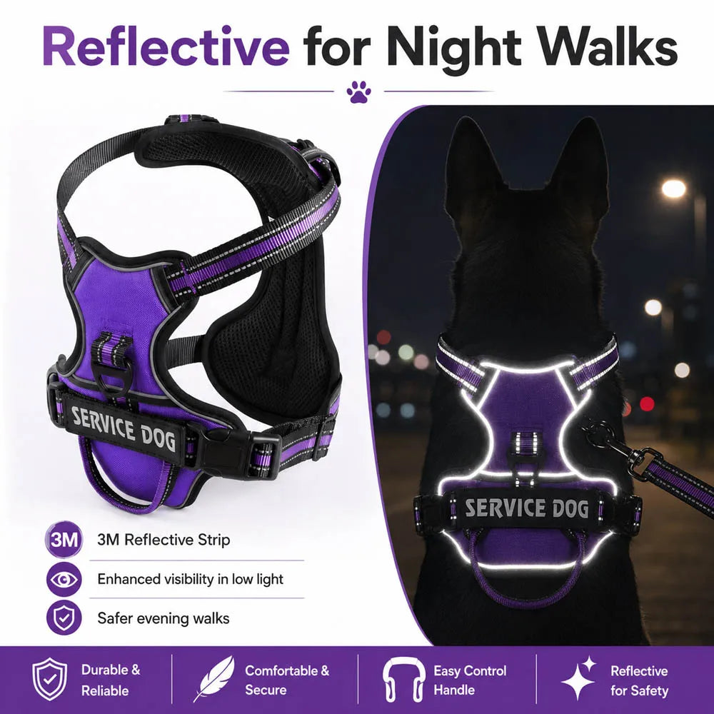 Nylon Dog Harness Vest Reflective Dog Harness Personalized Breathable Adjustable Pet Harness Leash For Small Medium Large Dogs