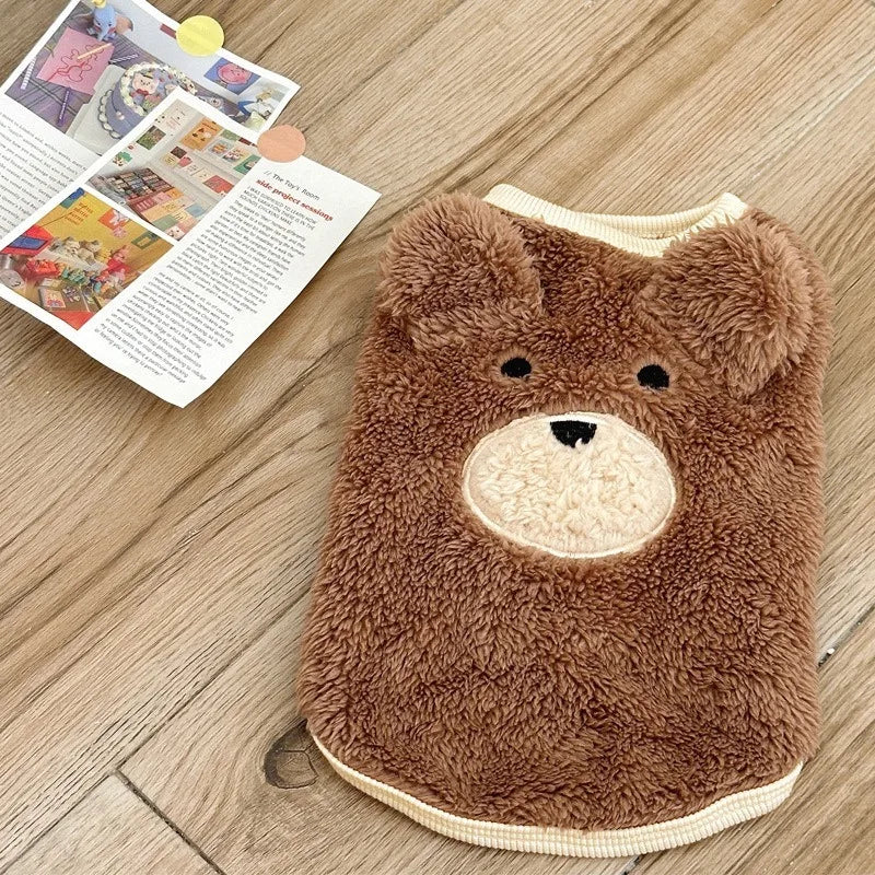 Winter Clothing Plush Teddy Bear Sweater Warmth Pets Cute Clothes Teddy Schnauzer Clothes Puppy Clothes Dog
