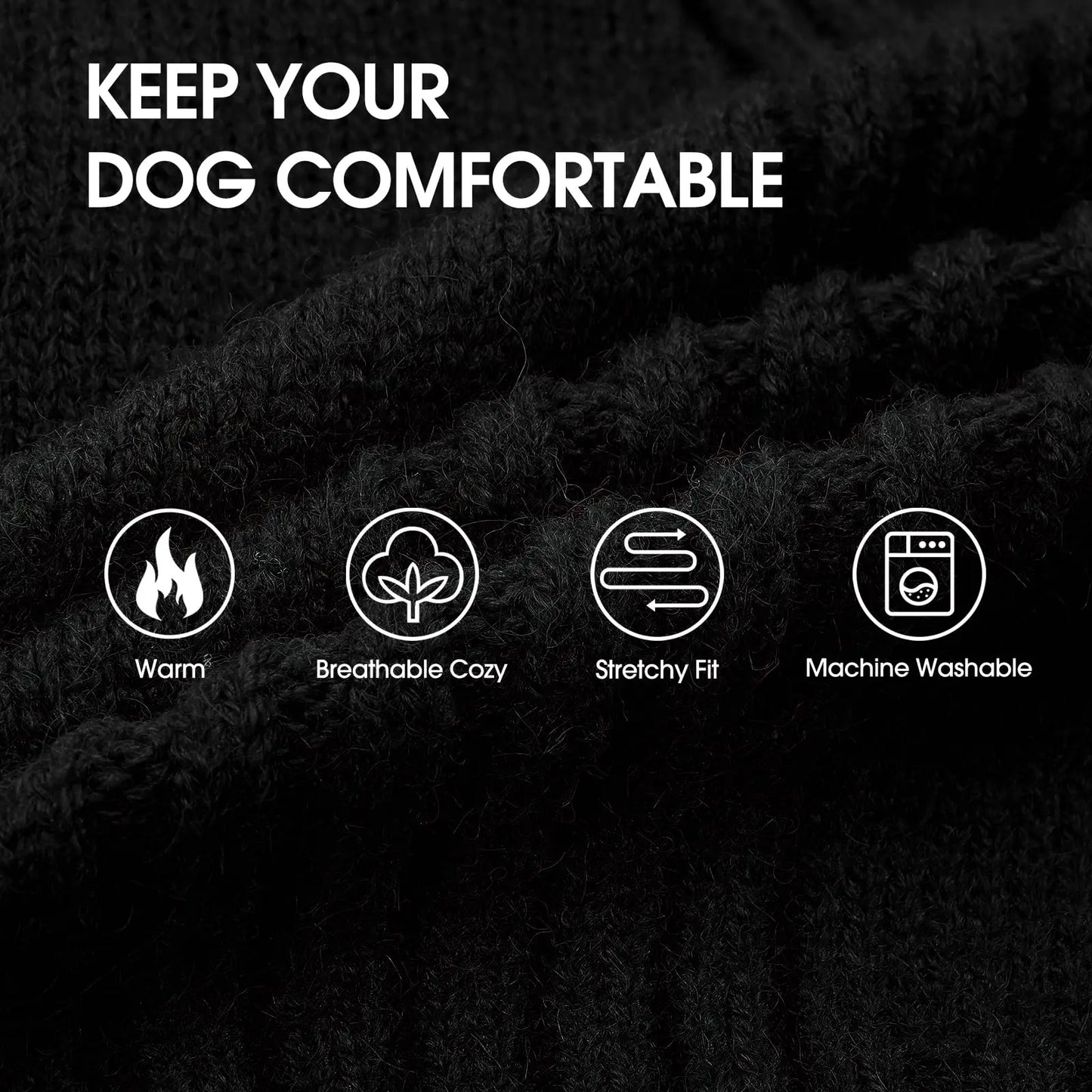 Dog Sweater Turtleneck Warm Knitwear For Large Dogs Thick Winter Cold Pet Clothes Soft Comfortable Fit Labrador Golden Retriever