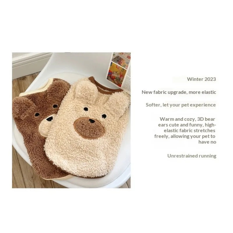 Winter Clothing Plush Teddy Bear Sweater Warmth Pets Cute Clothes Teddy Schnauzer Clothes Puppy Clothes Dog