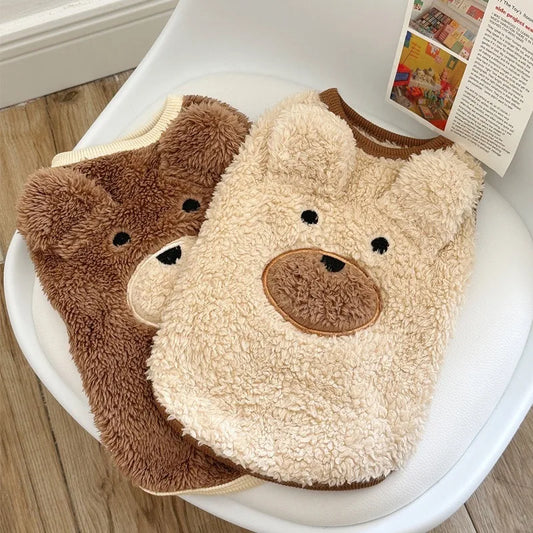 Winter Clothing Plush Teddy Bear Sweater Warmth Pets Cute Clothes Teddy Schnauzer Clothes Puppy Clothes Dog