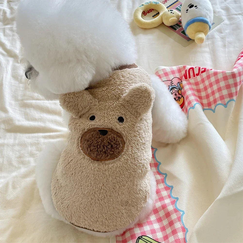 Winter Clothing Plush Teddy Bear Sweater Warmth Pets Cute Clothes Teddy Schnauzer Clothes Puppy Clothes Dog