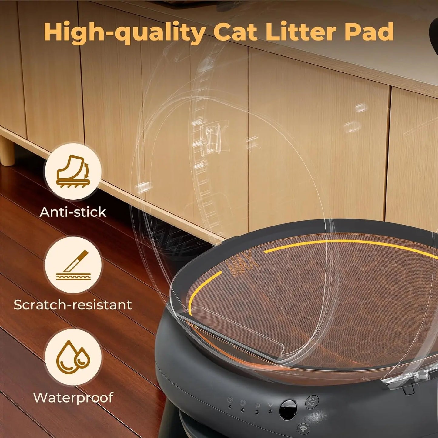 Self Cleaning Litter Box for Multiple Cats, Automatic Litter Box with APP Control, 9-Sensor Safety Protection, 60L, Customized
