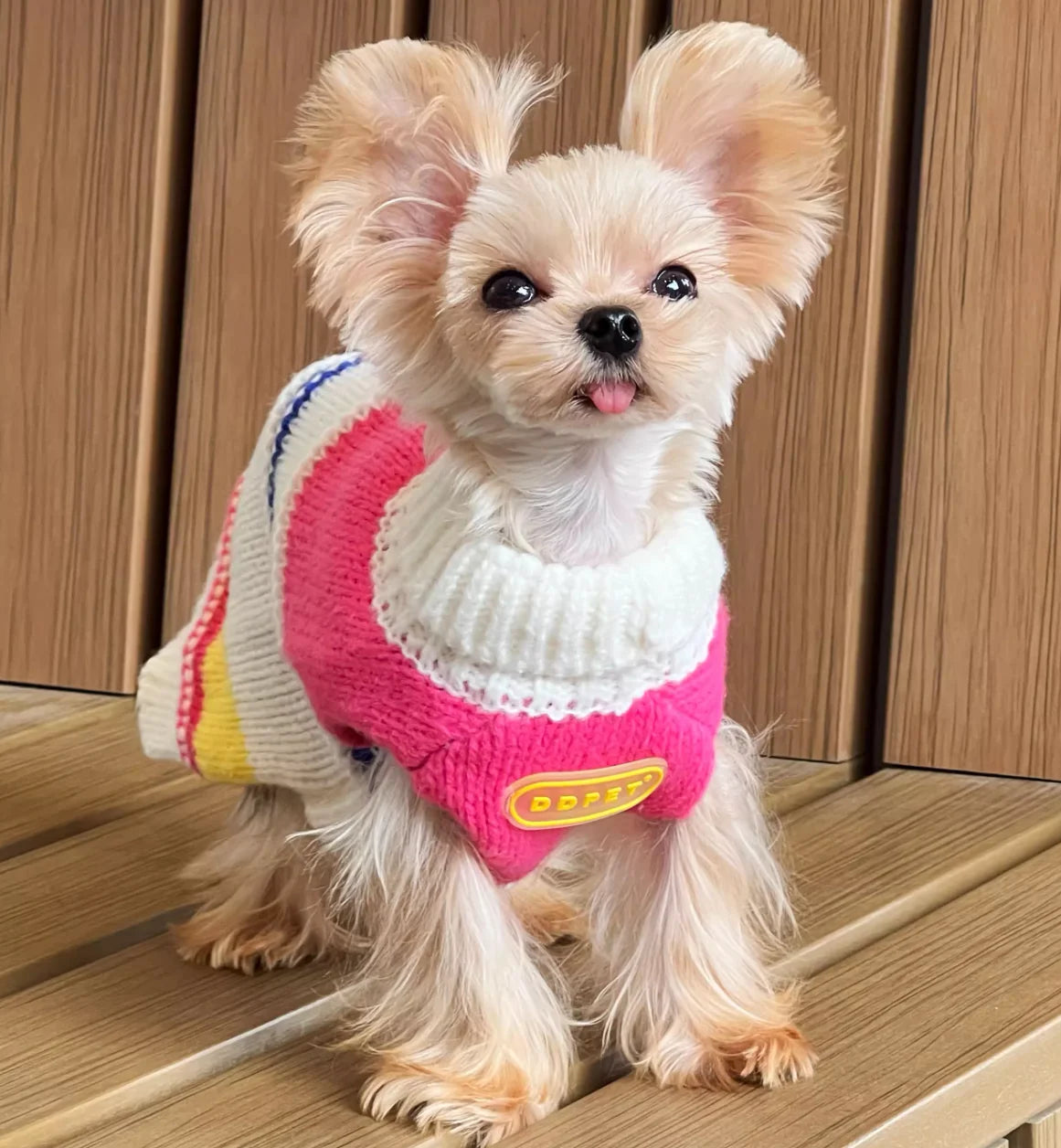 Cute French Fries Printed Soft Cotton Pet Sweater High Quality Design Dog Jacket Small Animal Clothing for Cats
