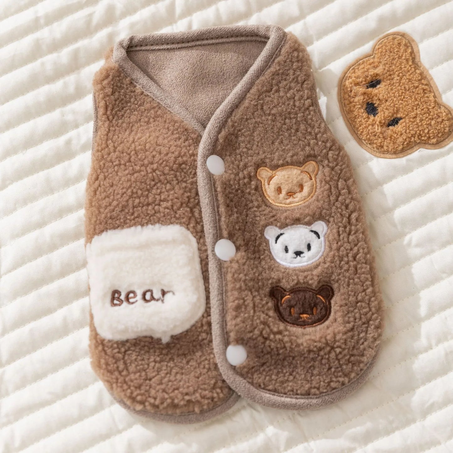 Pet Jacket Clothes For Autumn And Winter Cute Animal Small Dog Clothes Fleece Autumn Vest Fleece Puppy Warm Clothing Cat Clothes