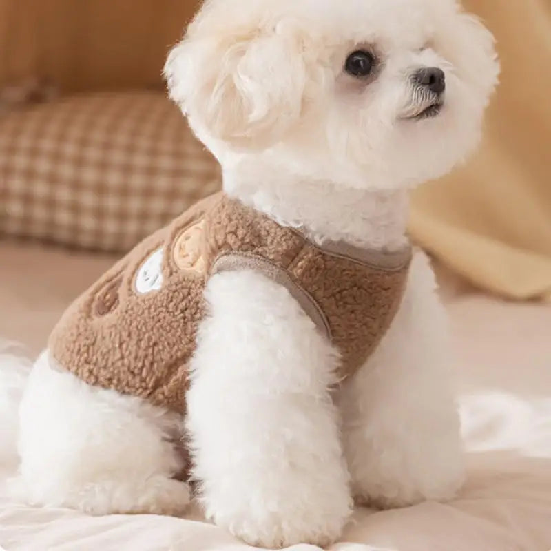 Pet Jacket Clothes For Autumn And Winter Cute Animal Small Dog Clothes Fleece Autumn Vest Fleece Puppy Warm Clothing Cat Clothes